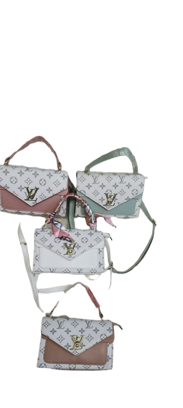 LV Bag - Pink, White, Green and Tan - Fragrance Deliver SA