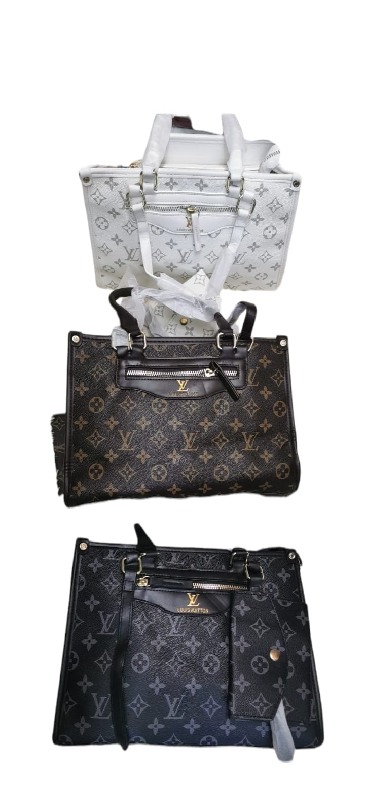 LV Bag - White Black and Brown - Fragrance Deliver SA